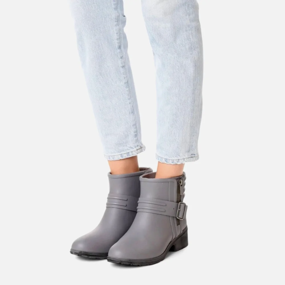Sperry Moto Rainboots Ariel Beck Grey Womens Size 8 M